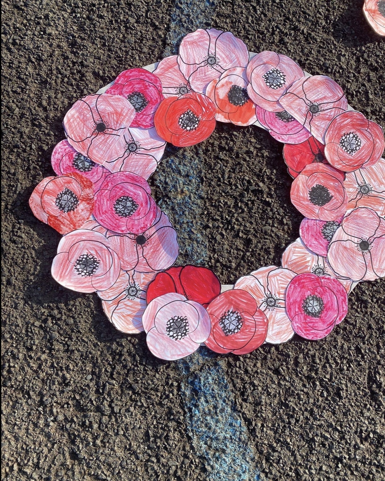 A wreath made by the children