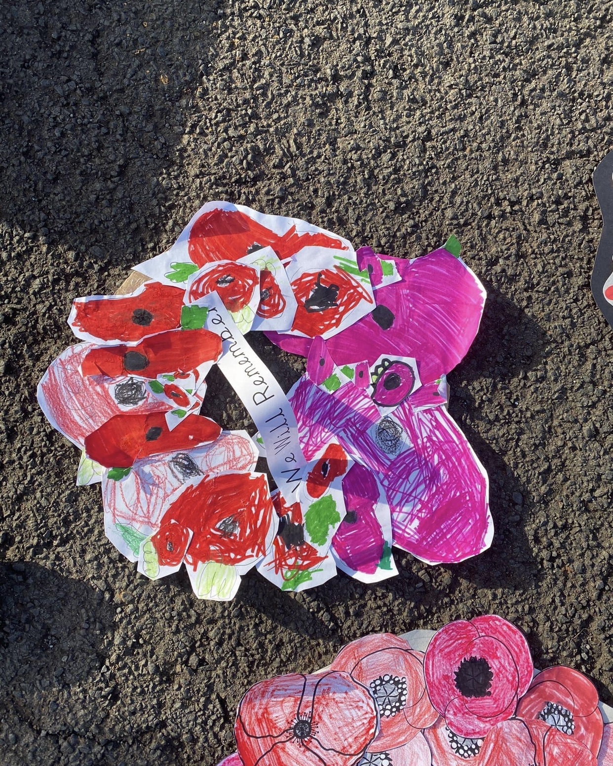 A wreath made by the children