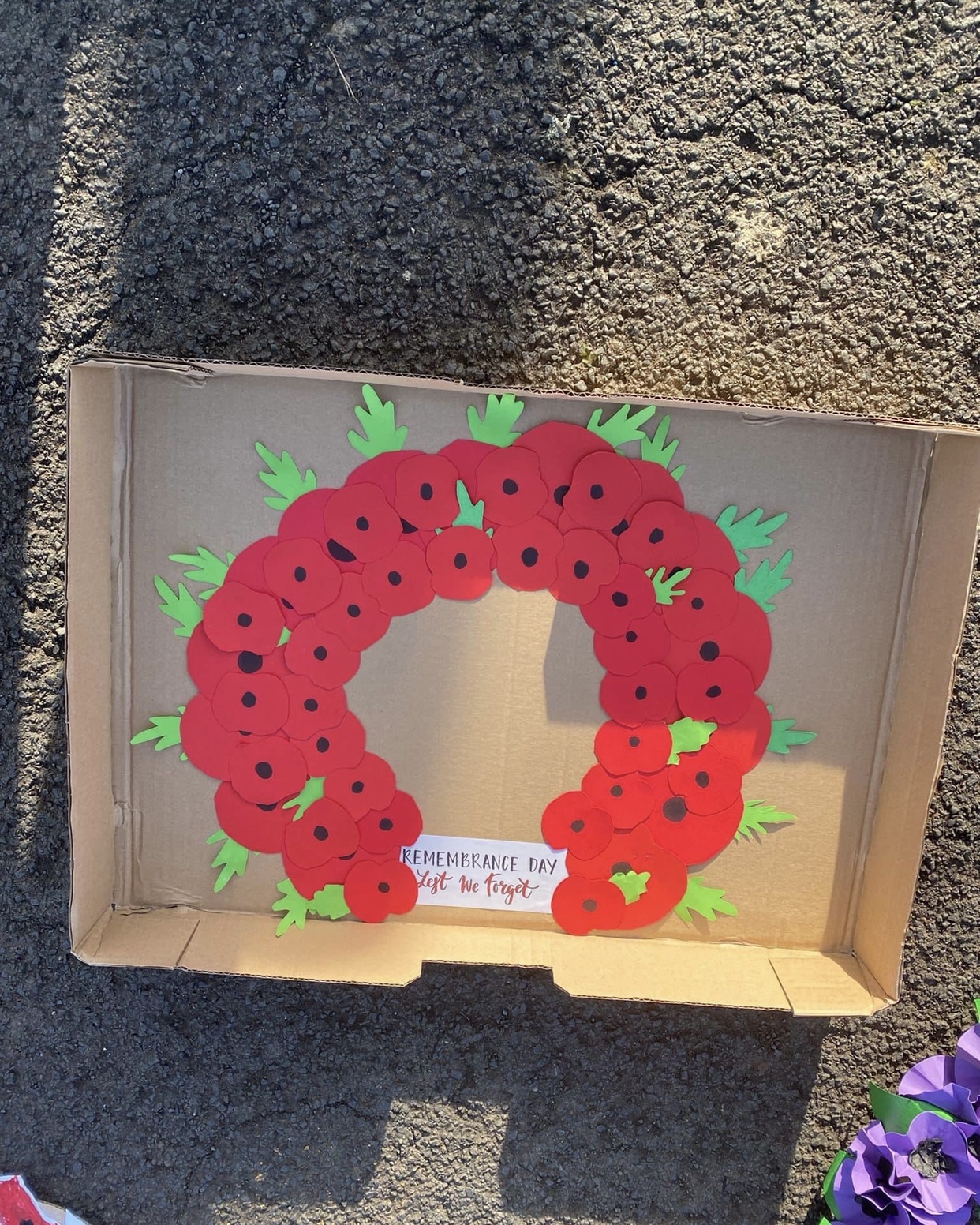 A wreath made by the children