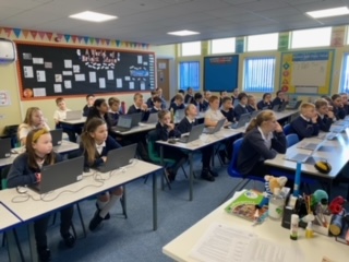 Year 6 taking part in Maths Week