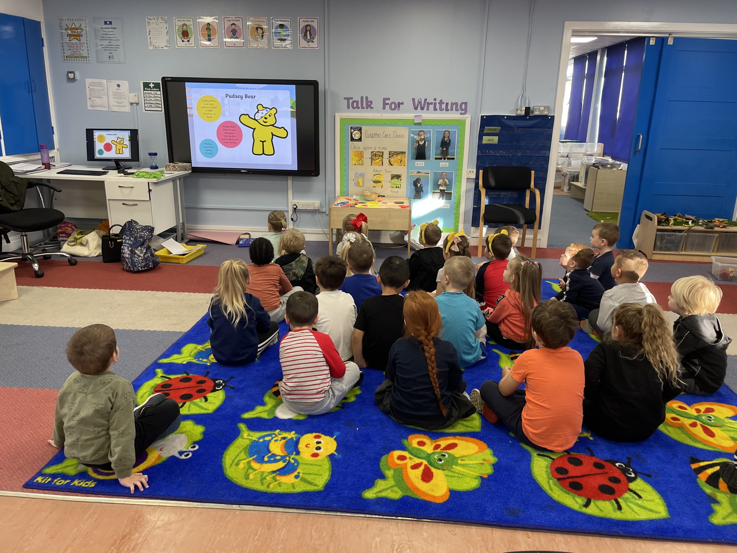 Reception children learning about Children in Need