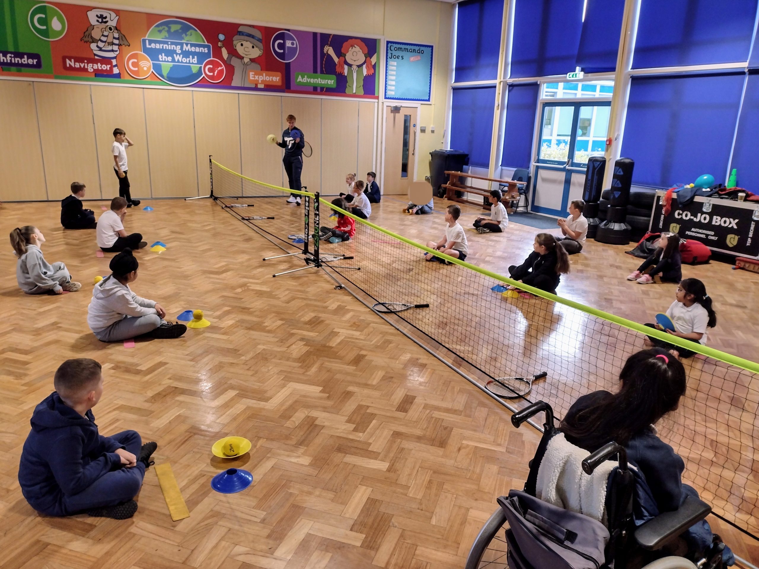 Year 3 playing tennis