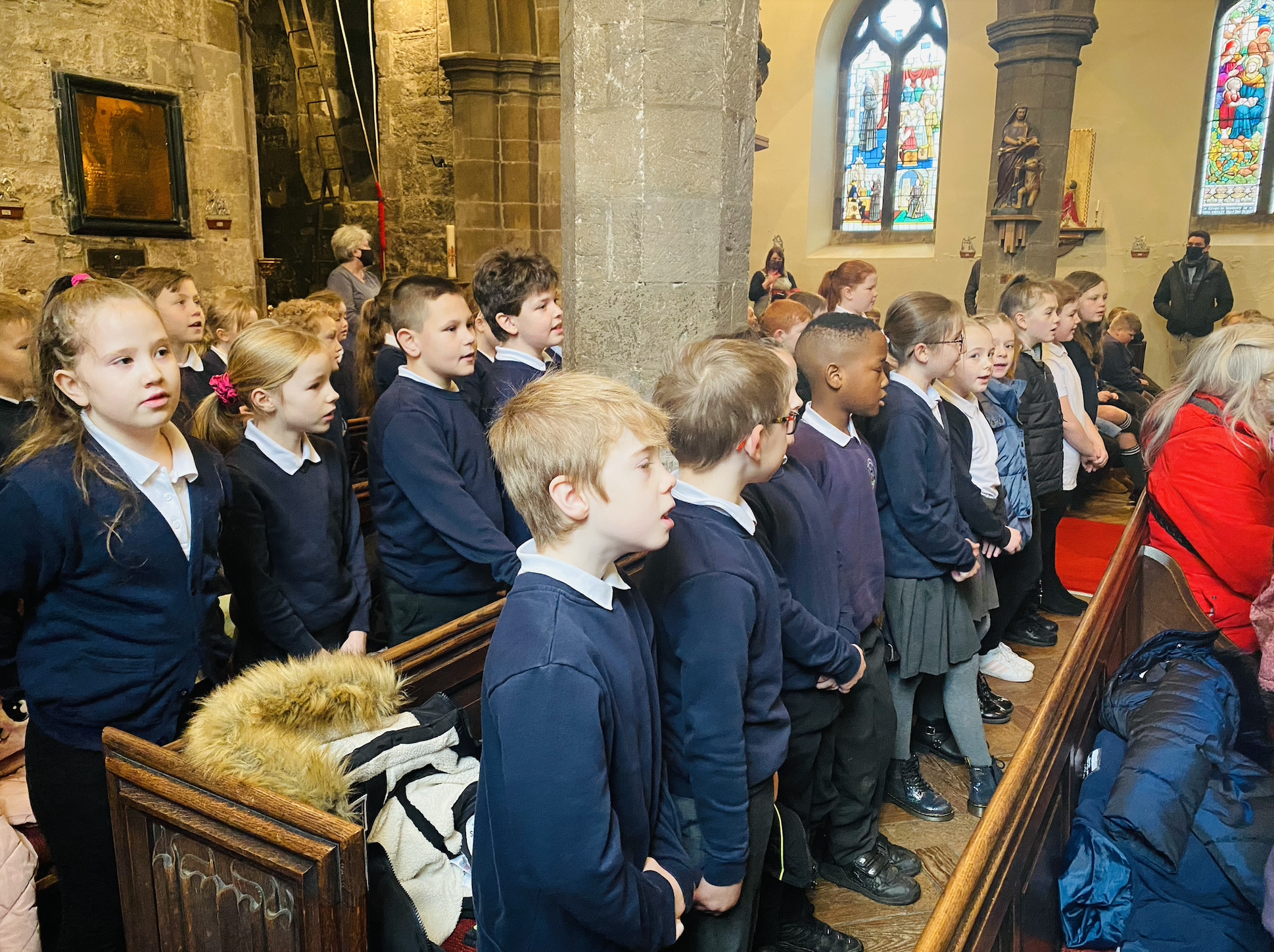 Year 4 children singing