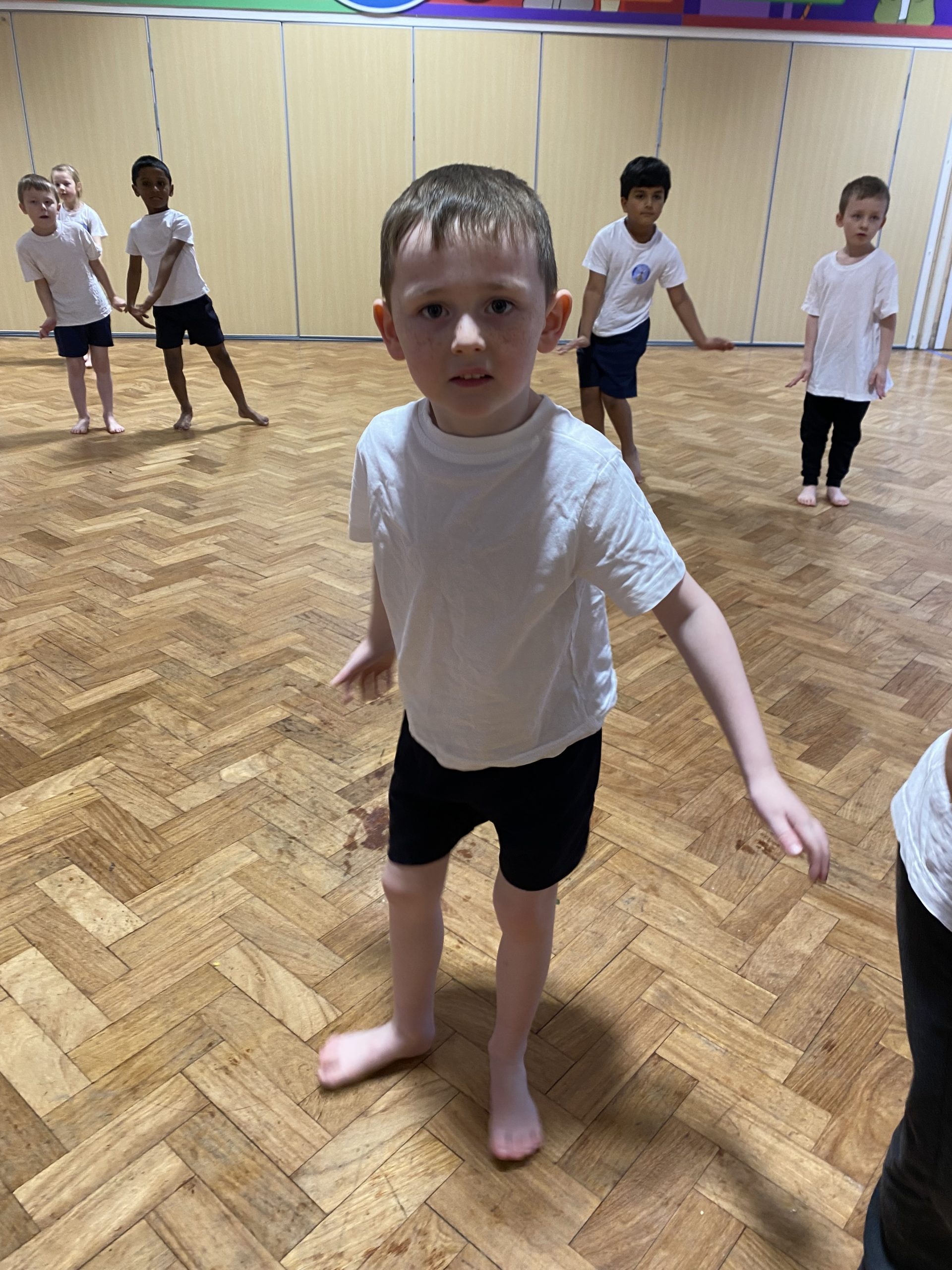 Year 1 children dancing in PE