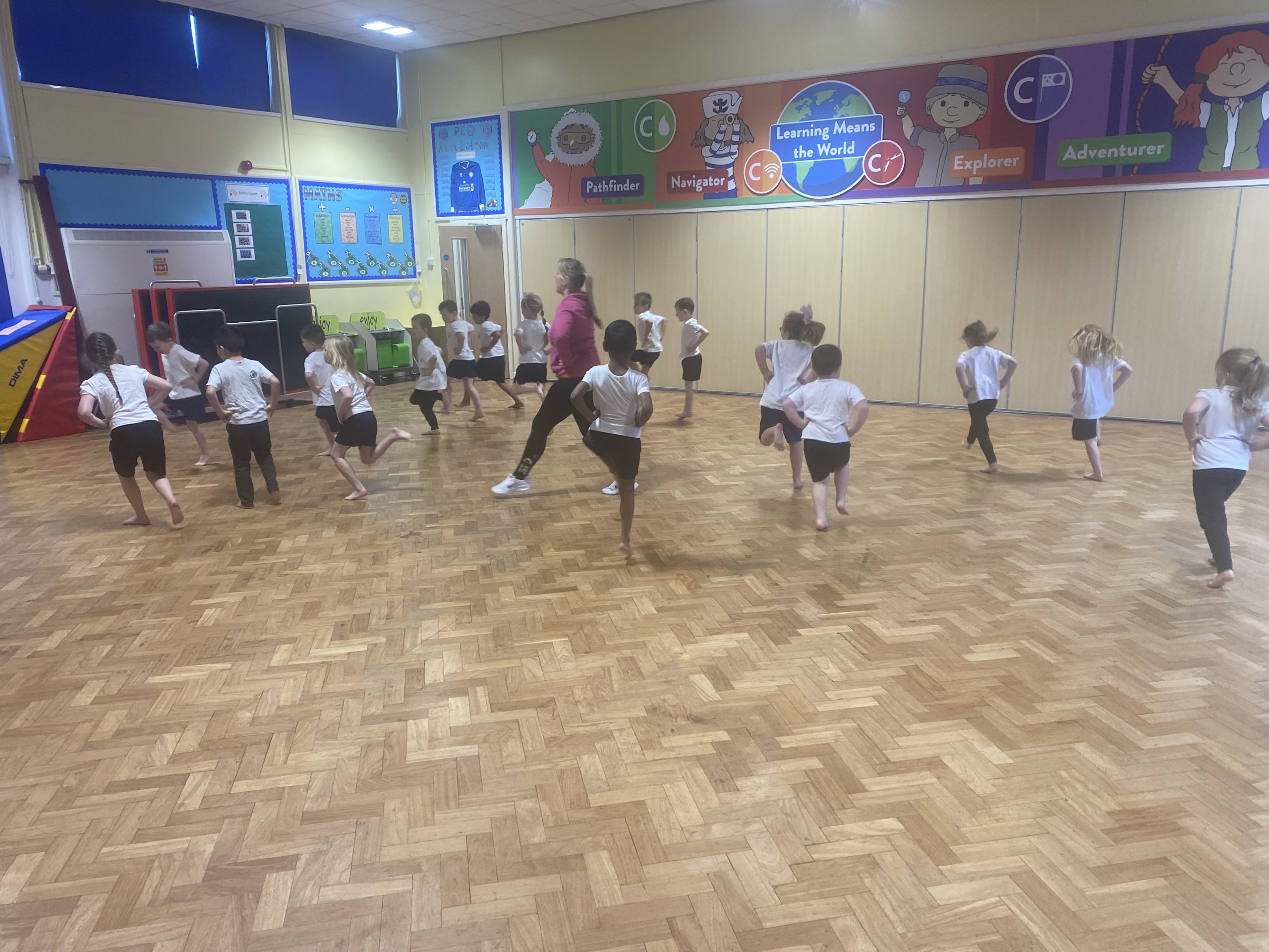 Year 1 children dancing in PE