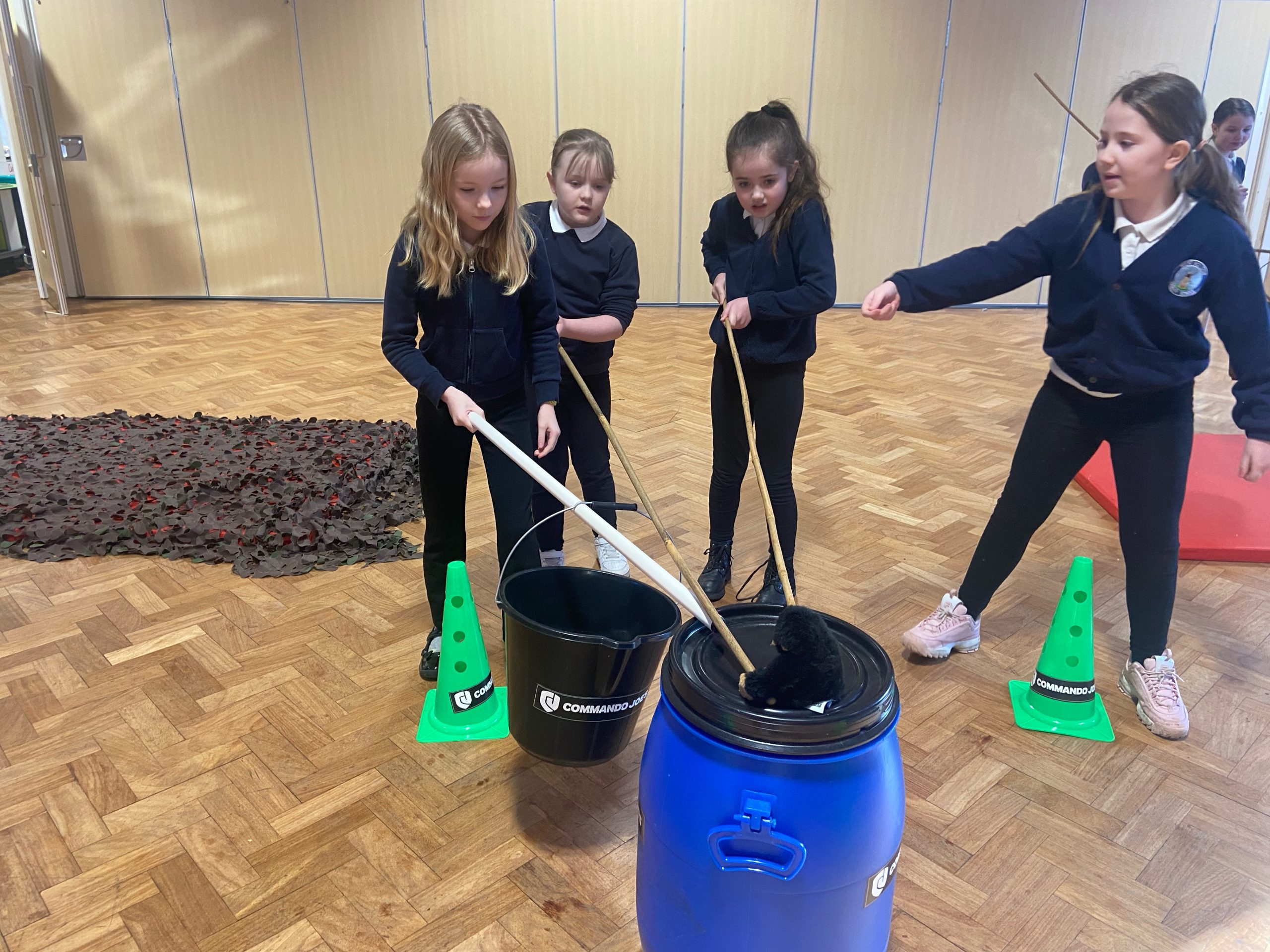 Year 4 children taking part in this week's Commando Joe mission