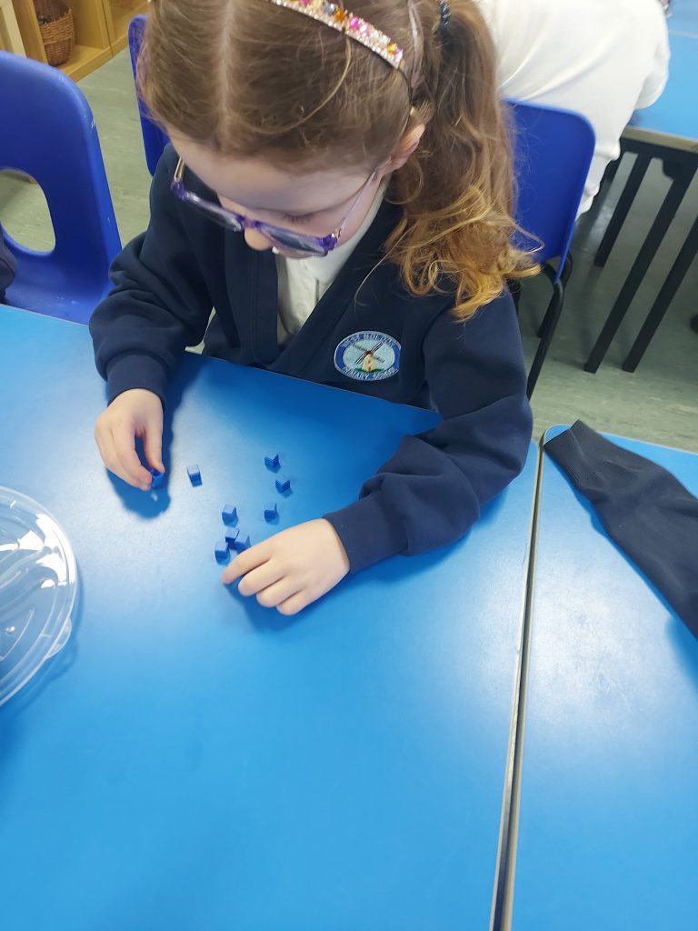 Year 1 using maths manipulatives
