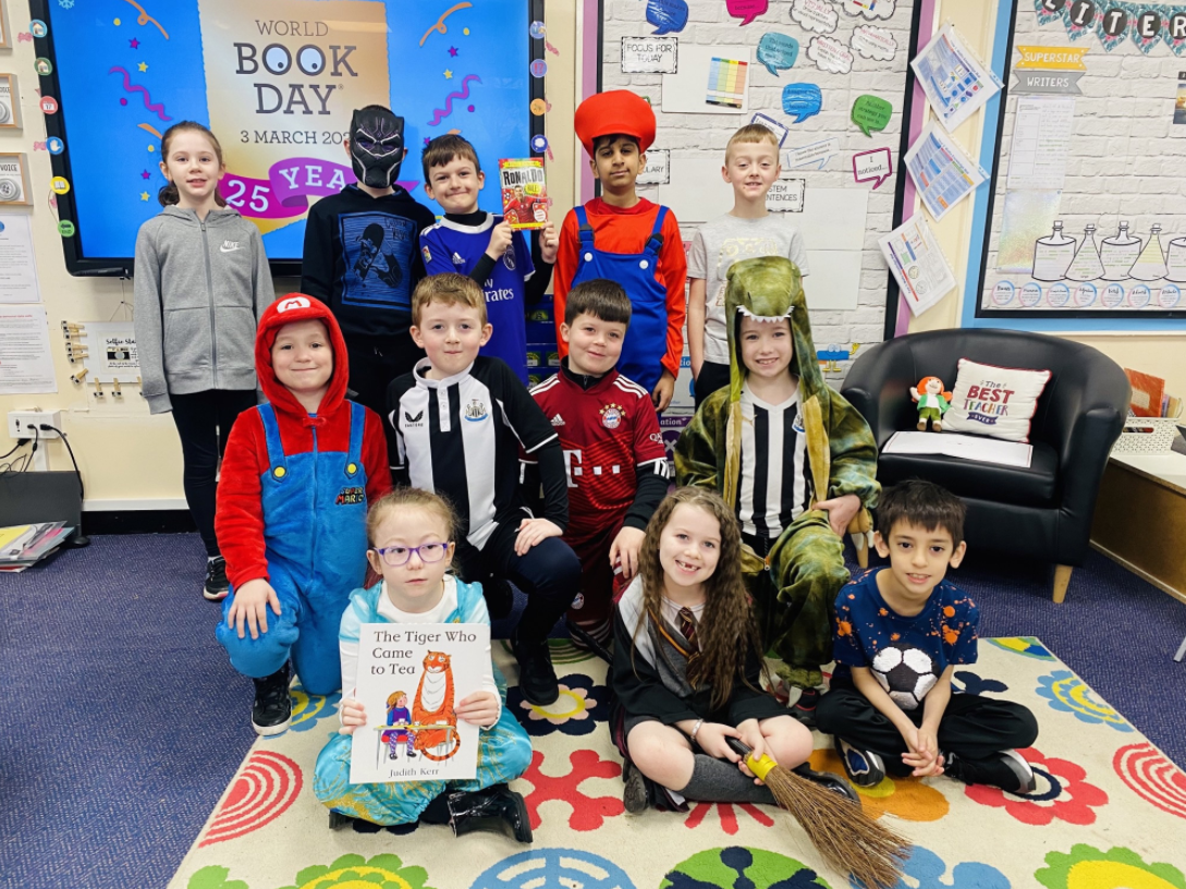 Year 3 children dressed up for World Book Day