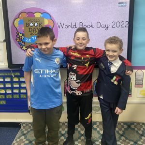 Year 4 children dressed up for world book day