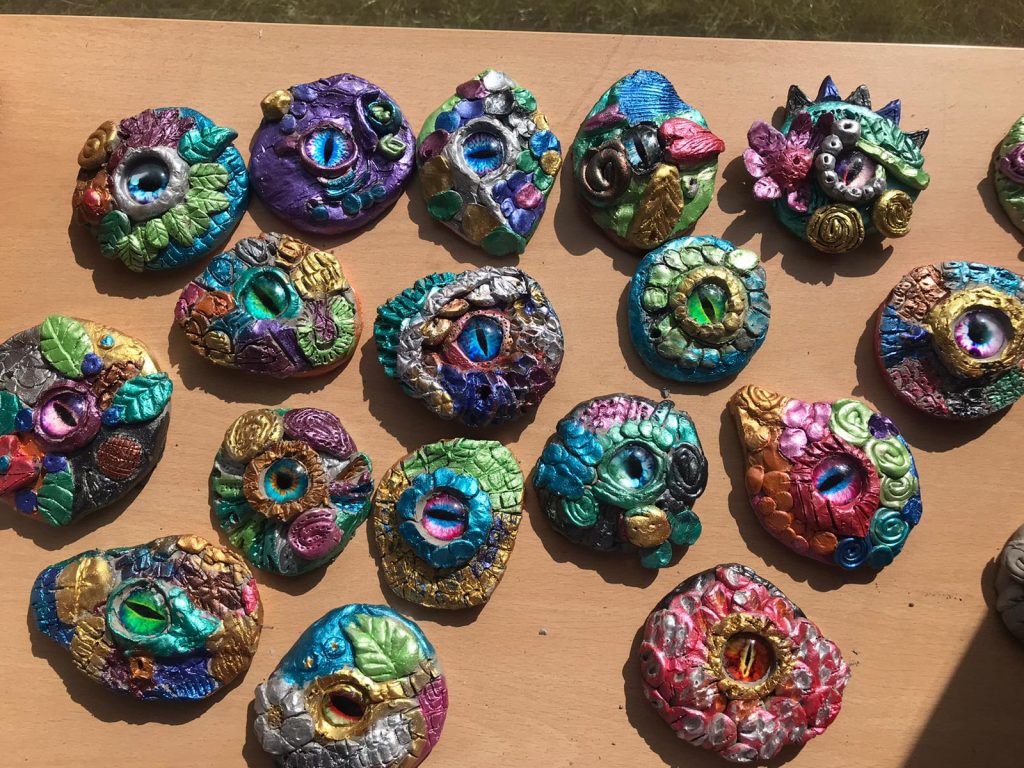 Year 4's completed dragon eyes