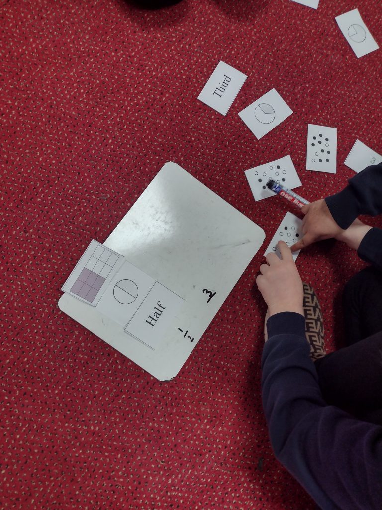 Year 3 solving their fractions investigation