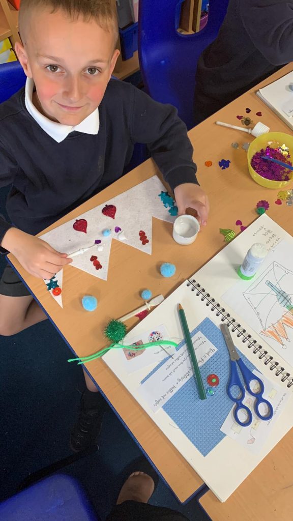 Year 2 taking part in their arts week activity for the jubilele