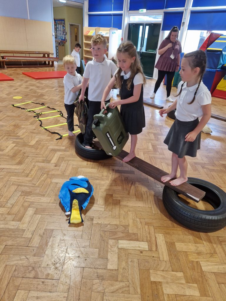 Year 1 completing their Commando Joe mission